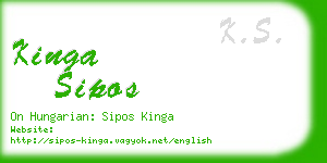kinga sipos business card